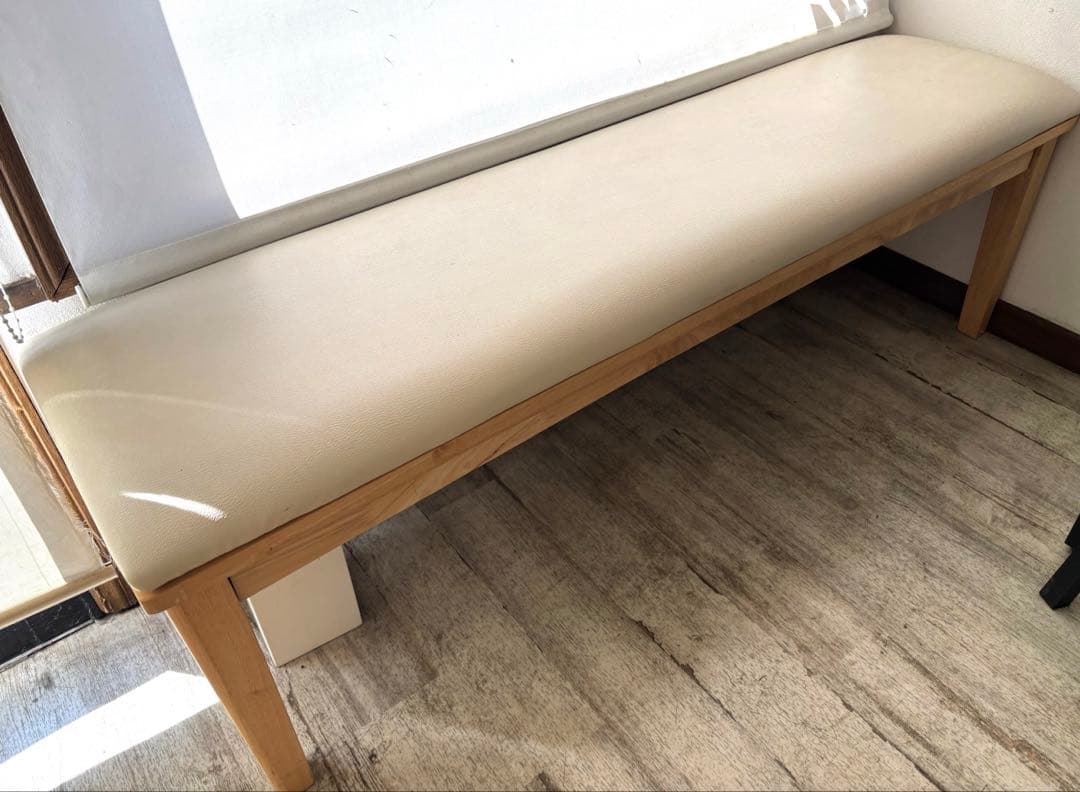 【送料込】ダイニングベンチ 幅150×奥行35×高さ44cm 組み立て済み