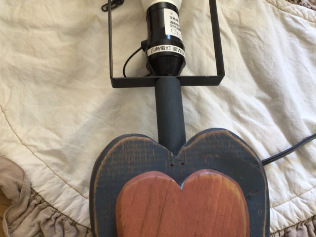 アンファン　ハート吊り下げライト　シェード付き　レア　美品