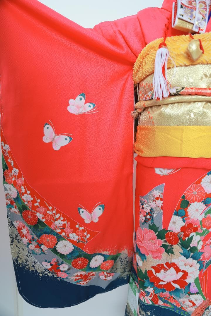 七五三　7歳　正絹　着物　セット　女の子 *a66