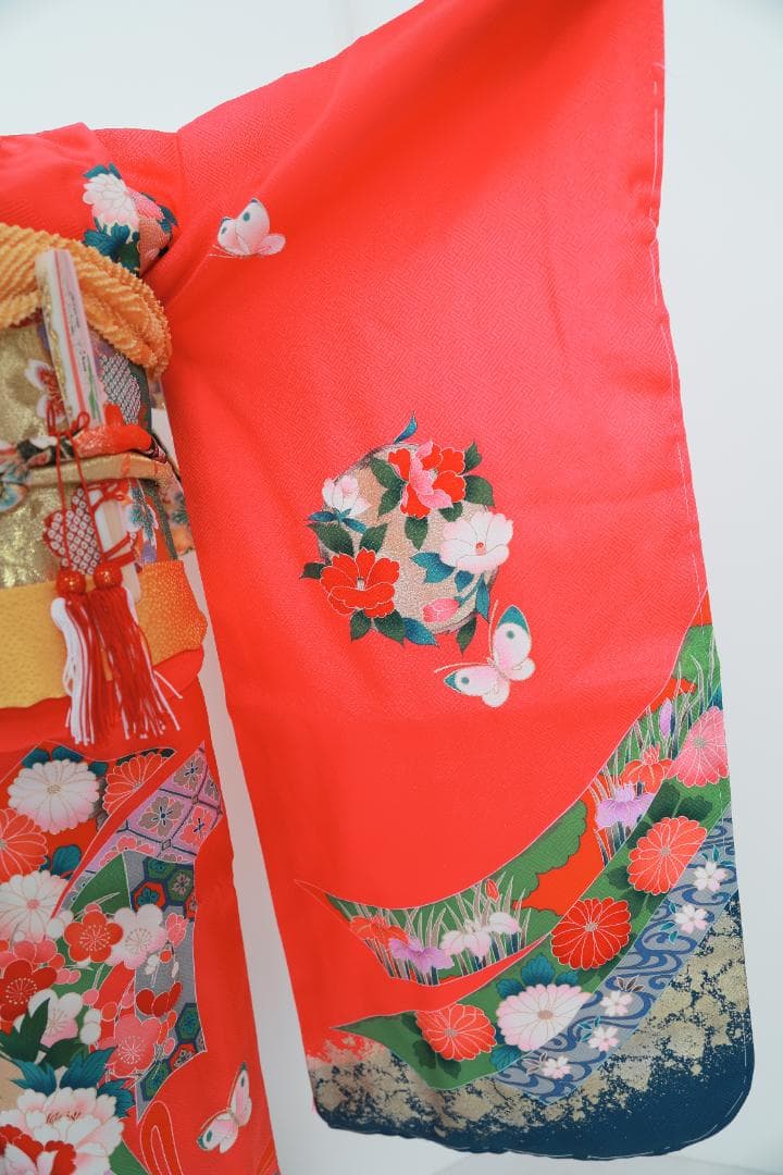 七五三　7歳　正絹　着物　セット　女の子 *a66
