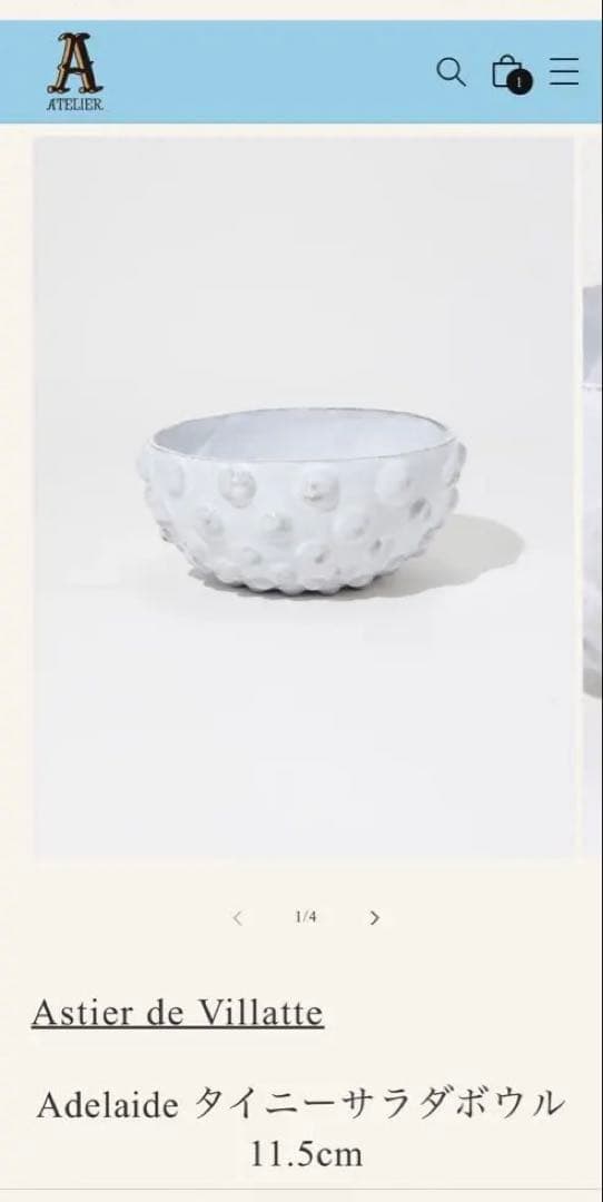 アスティエ・ド・ヴィラット　アデライド　ボウル　11.5cm