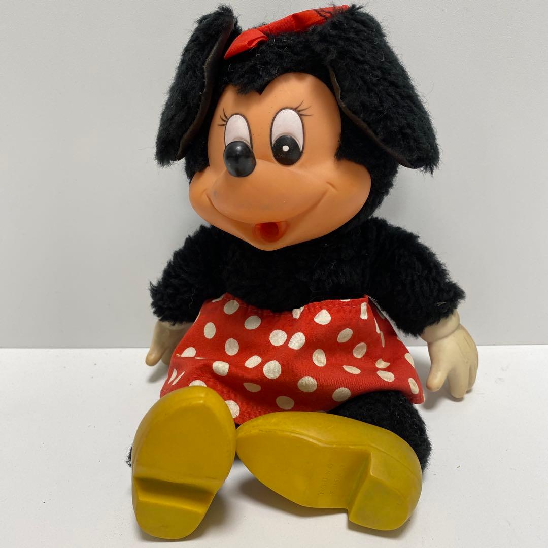 昭和レトロ】ミニーマウス ぬいぐるみ 当時物 ディズニー ポーズ人形