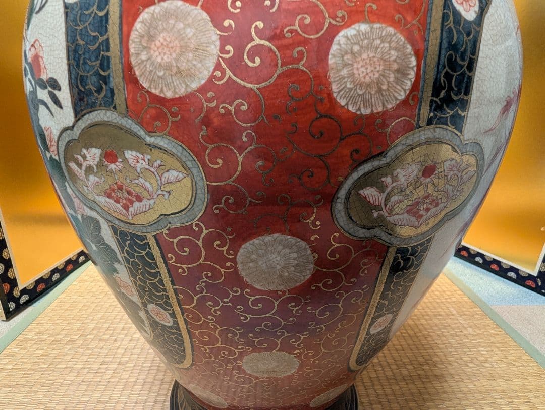 古美術　大型　壺　花瓶　古伊万里　飾り壺　玄関　置物