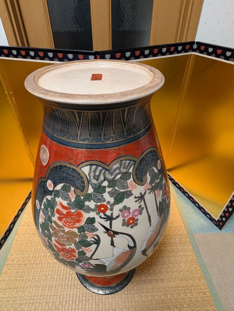 古美術　大型　壺　花瓶　古伊万里　飾り壺　玄関　置物