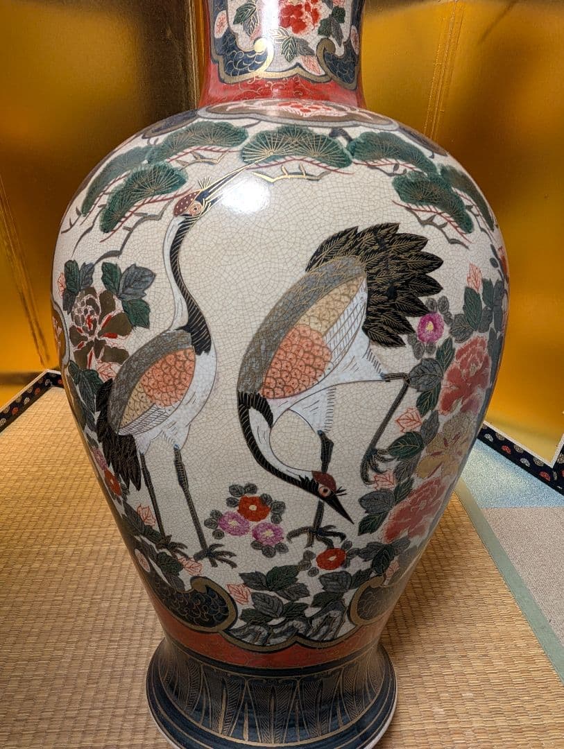 古美術　大型　壺　花瓶　古伊万里　飾り壺　玄関　置物