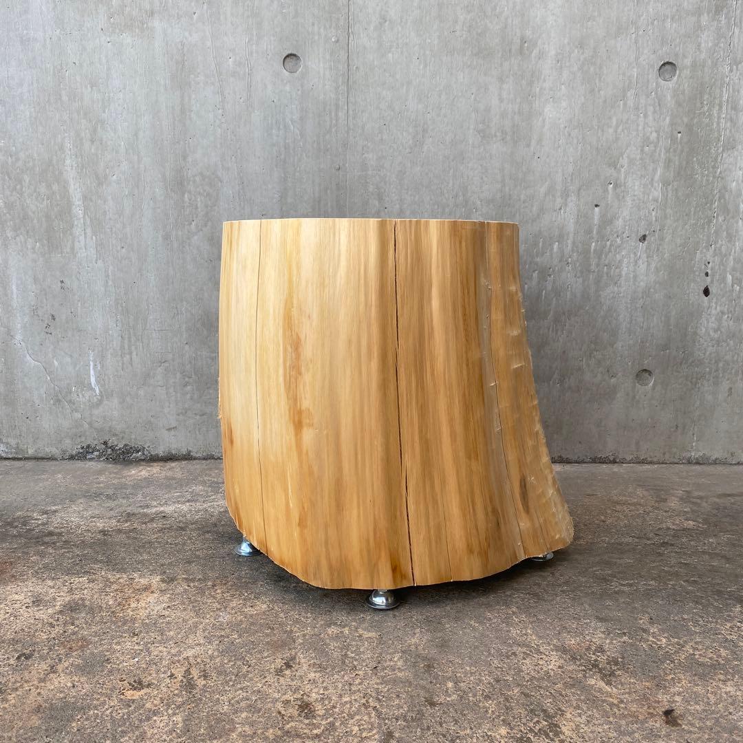 【ひのき切り株のサイドテーブル】丸太 椅子 スツール インテリア 什器 ショップ