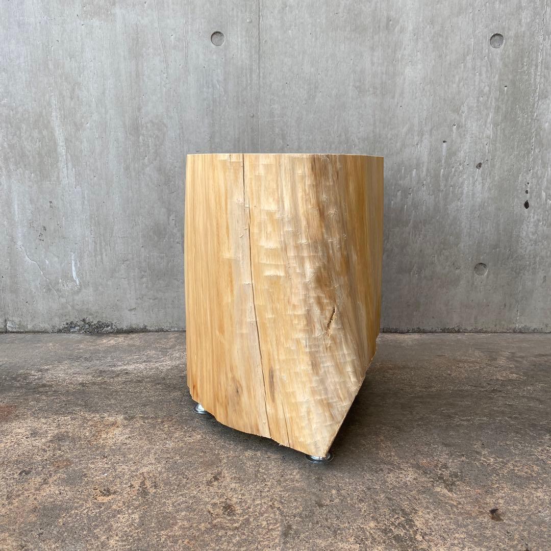 【ひのき切り株のサイドテーブル】丸太 椅子 スツール インテリア 什器 ショップ