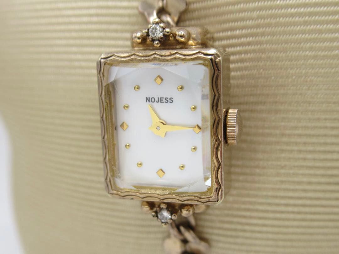 NOJESS ノジェス 腕時計 ブレスレットウォッチ 2Pダイヤ シェル