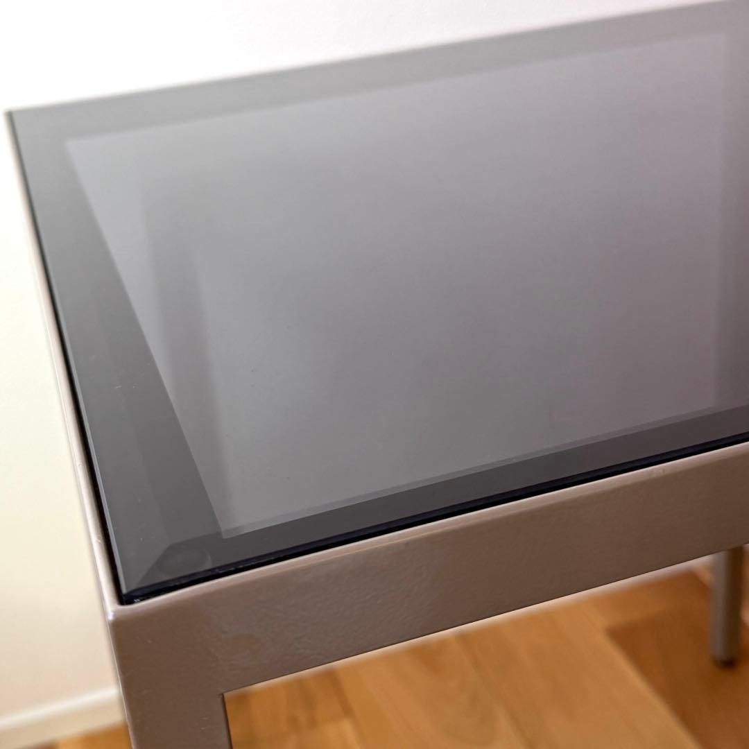 希少　サイドテーブル　ソファ　テーブル　モダン　飾り台　スモークガラス　ガラス