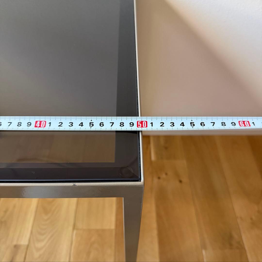 希少　サイドテーブル　ソファ　テーブル　モダン　飾り台　スモークガラス　ガラス