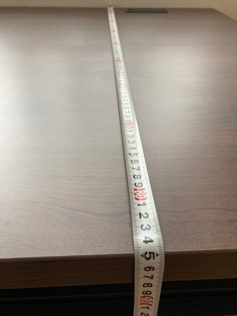 塚*本様 役員用平机、ダークブラウン色、独立キャスター引き出し付き(組立て要,バ