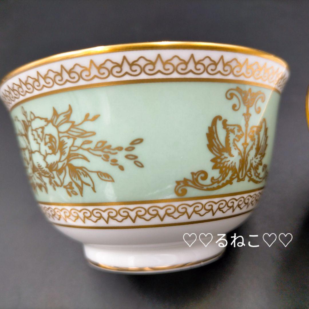 【新品】ウェッジウッド コロンビア セージグリーン オリエンタル カップ ペア