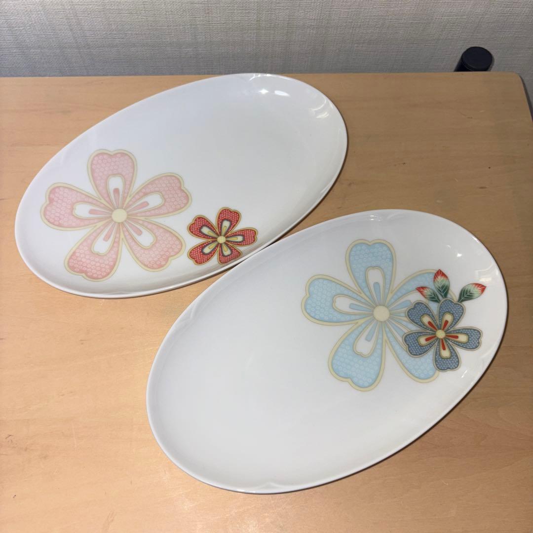 未使用】香蘭社 花柄 楕円皿 2枚セット 1953-2FJL - メルカリ
