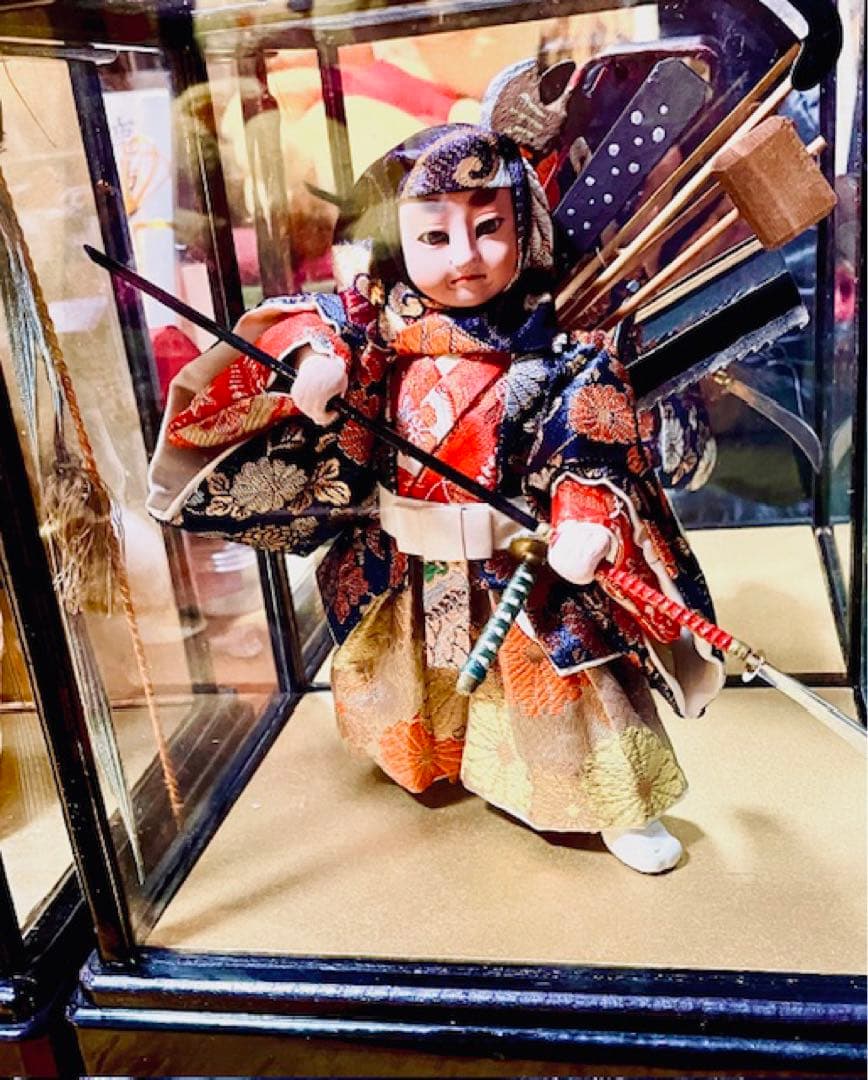 五月人形 威風堂々　弁慶シリーズ　伝統的な和服の人形50年前奇跡の保存逸品！