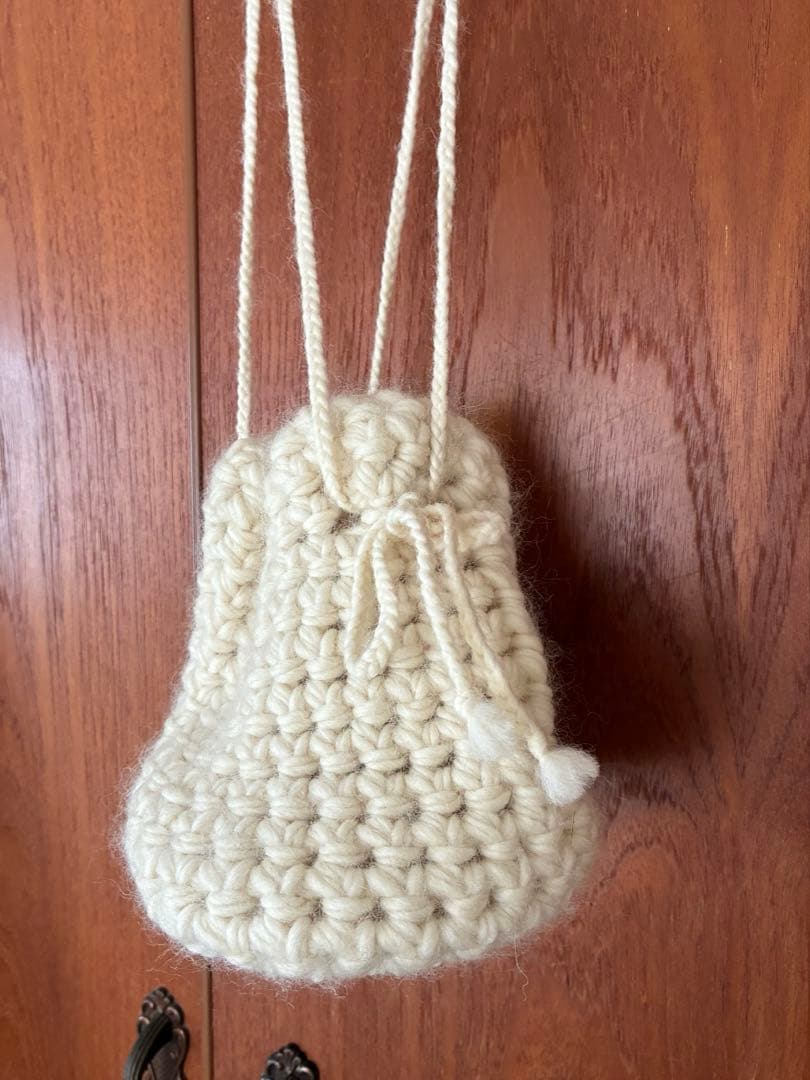 ciansumi ニット巾着バッグ オカイユ