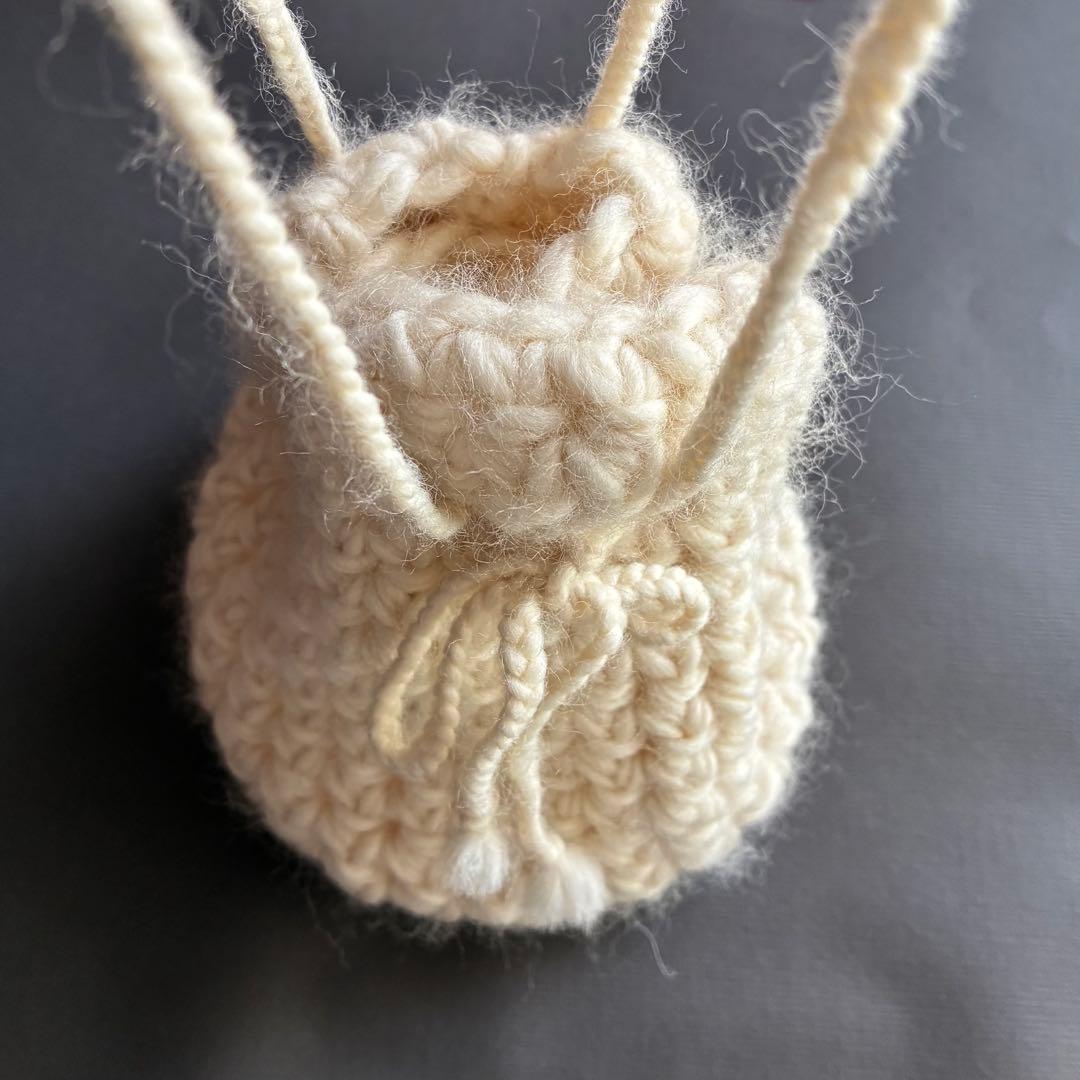 ciansumi ニット巾着バッグ オカイユ