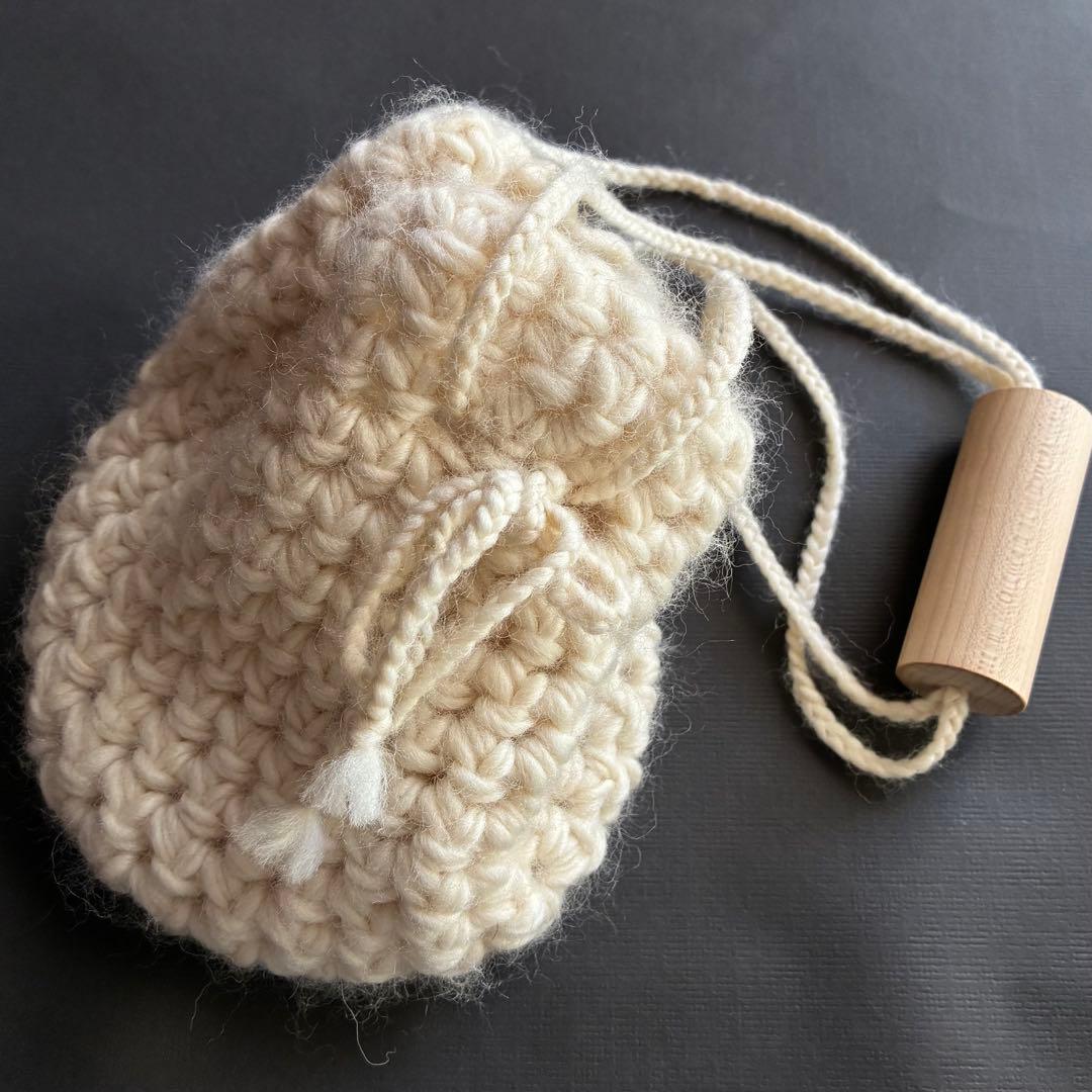 ciansumi ニット巾着バッグ オカイユ