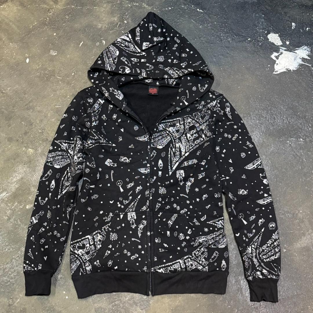 BABY METAL ベビーメタル 手書きロゴ総柄パーカー L ブラック - メルカリ