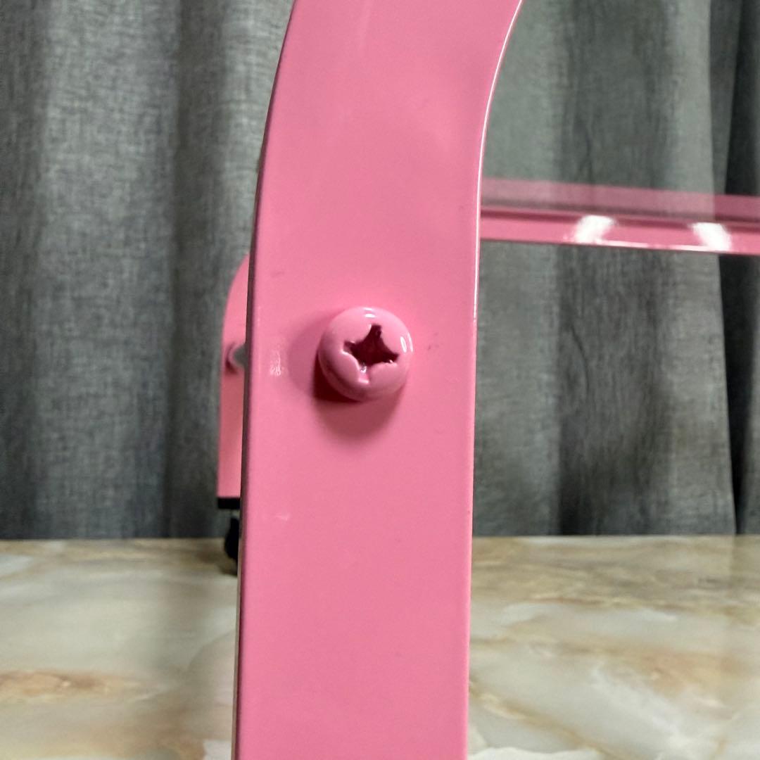 ガラステーブル ファンシーピンク レトロ 80s