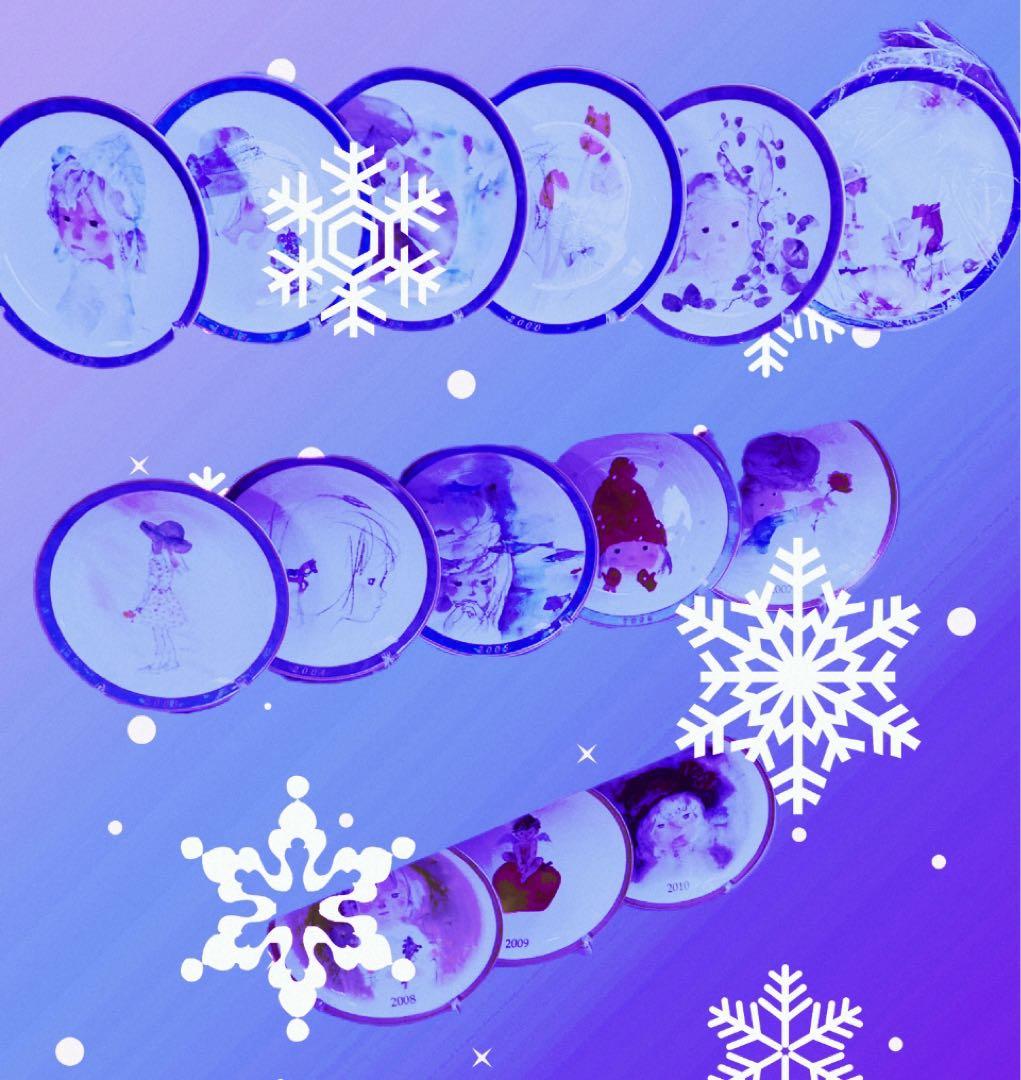 【シリーズフルセット】いわさきちひろ　イヤー　プレート　14枚セット