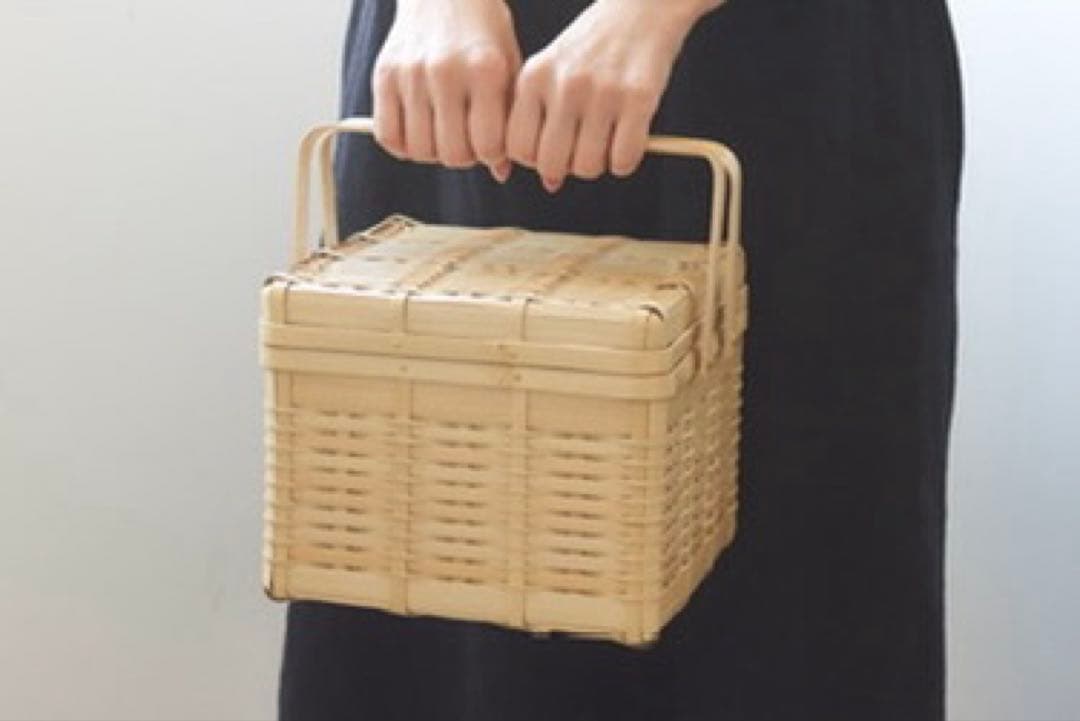 松田由紀 角物 蓋付き 竹かご 竹籠 バスケット - メルカリ