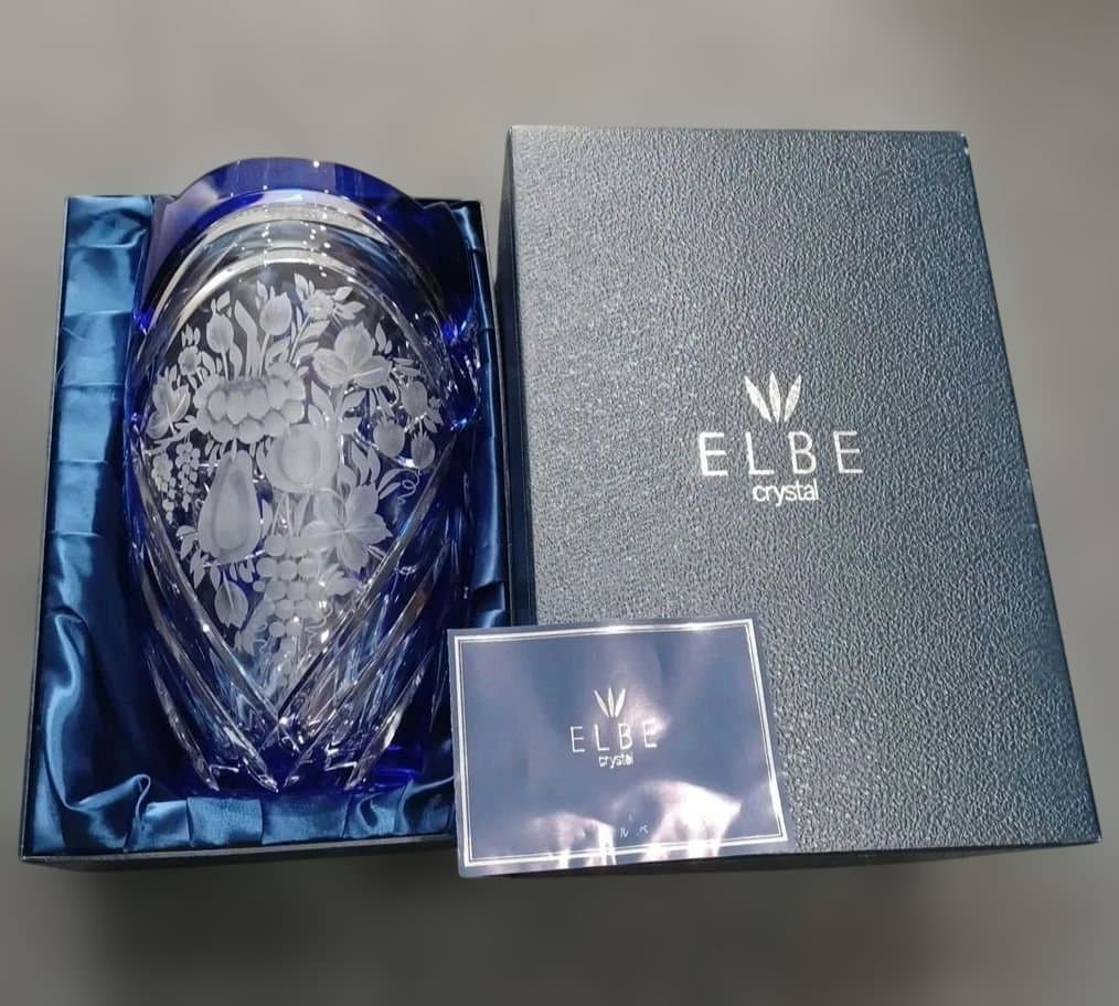 ELBE Crystal エルベ クリスタル 花瓶 高さ 約25㎝