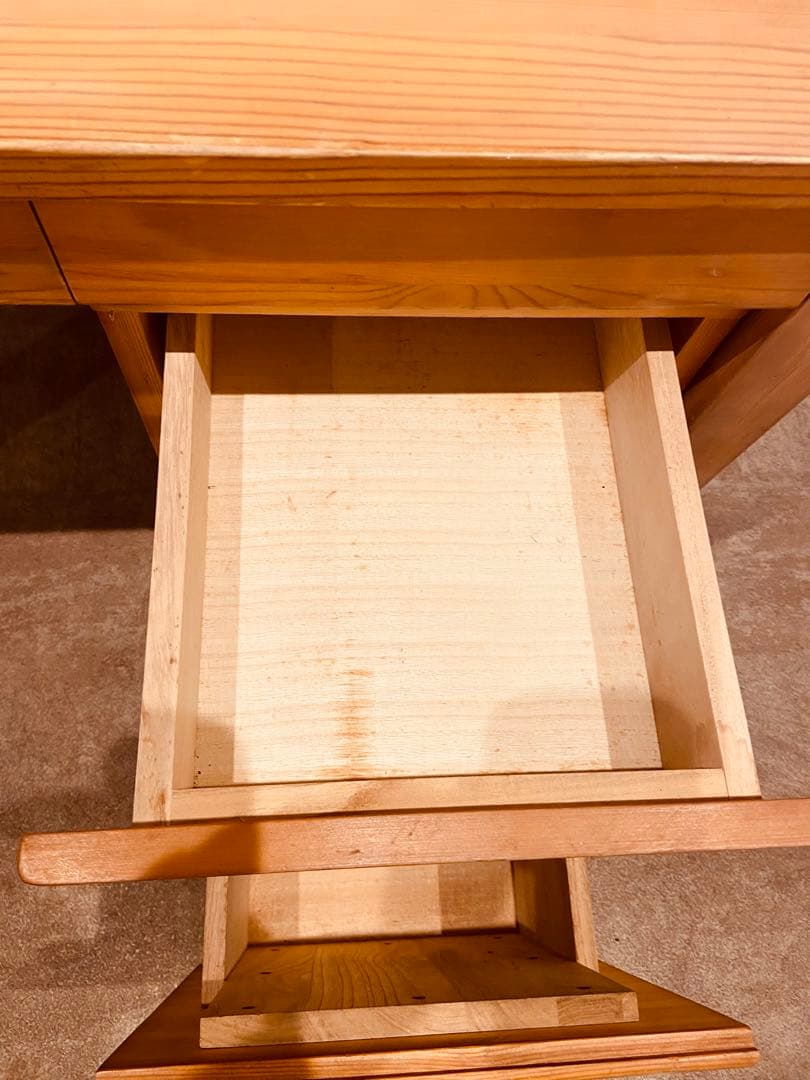 ☘️セール中⭐️無印良品⭐️３点セット⭐️パイン材デスク・キャビネット・ワーキングチェア