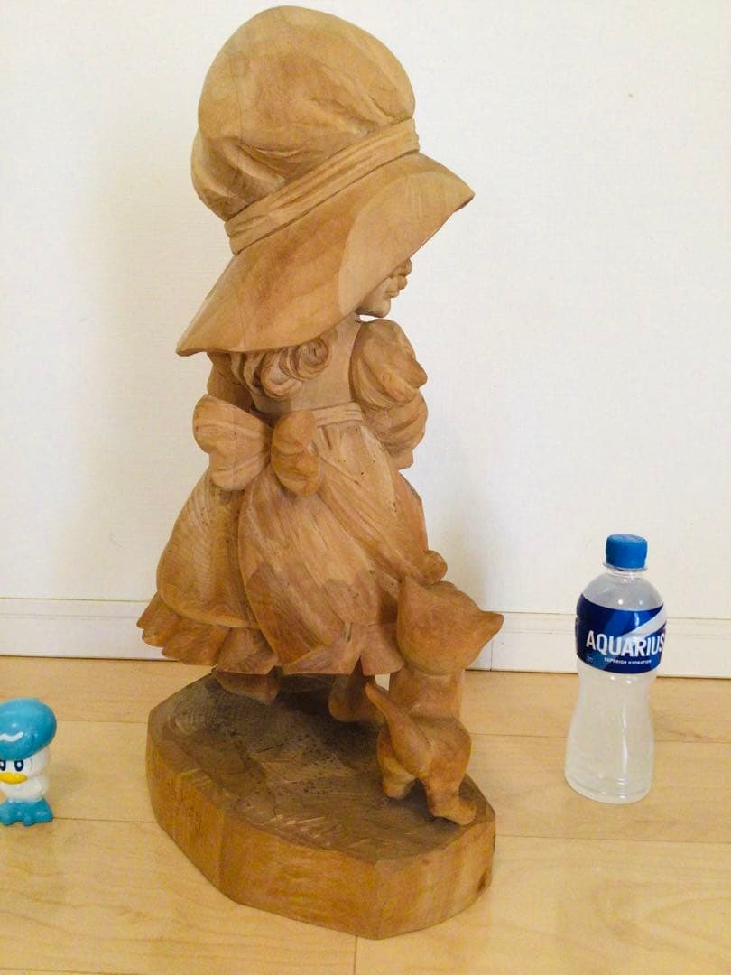 超特大逸品・非売品1点物・木彫り人形・ANRI・アンリ工房『サラ・ケイ』57cm