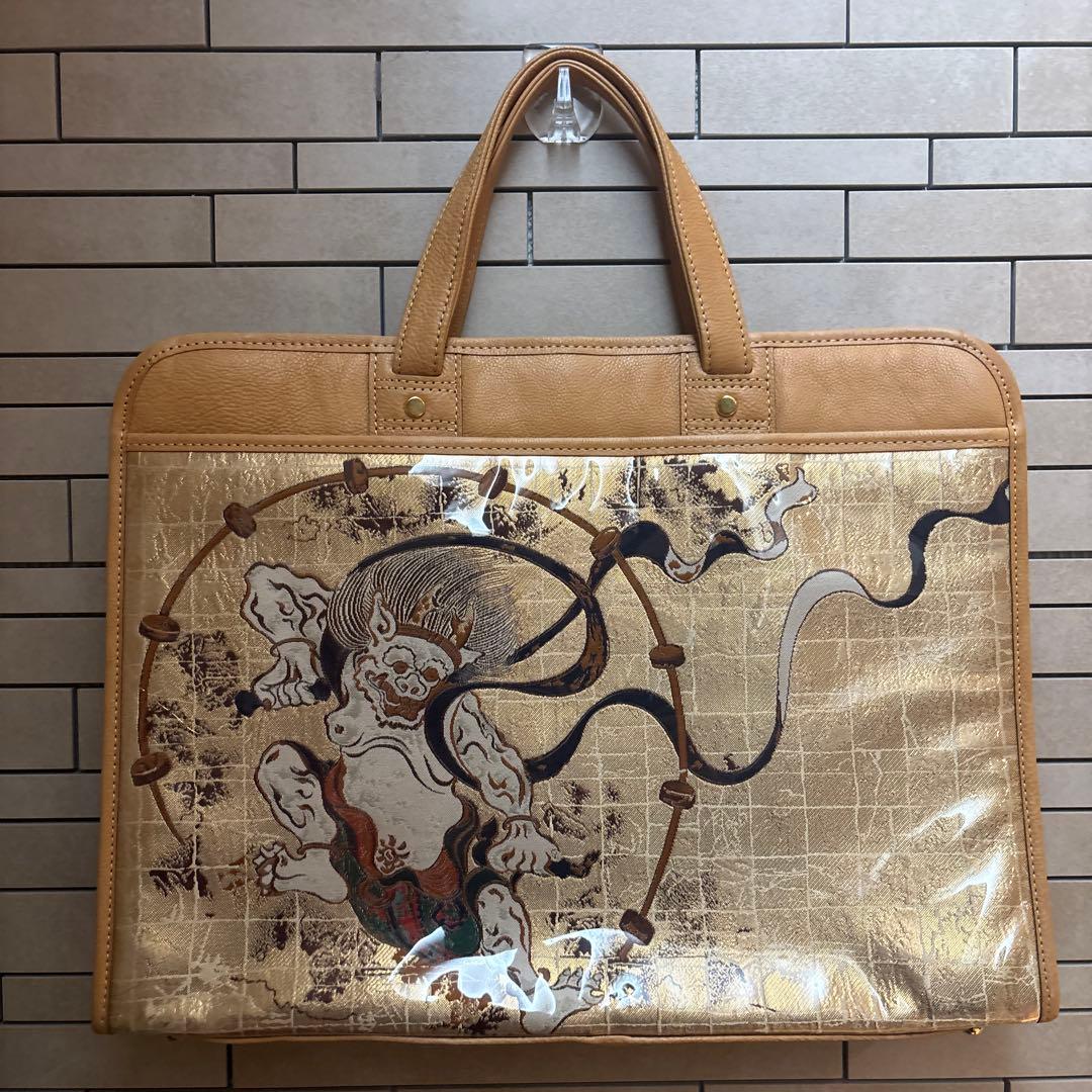 Sumiko スミコ 風神雷神 レザーバッグ 本革 西陣織 - メルカリ