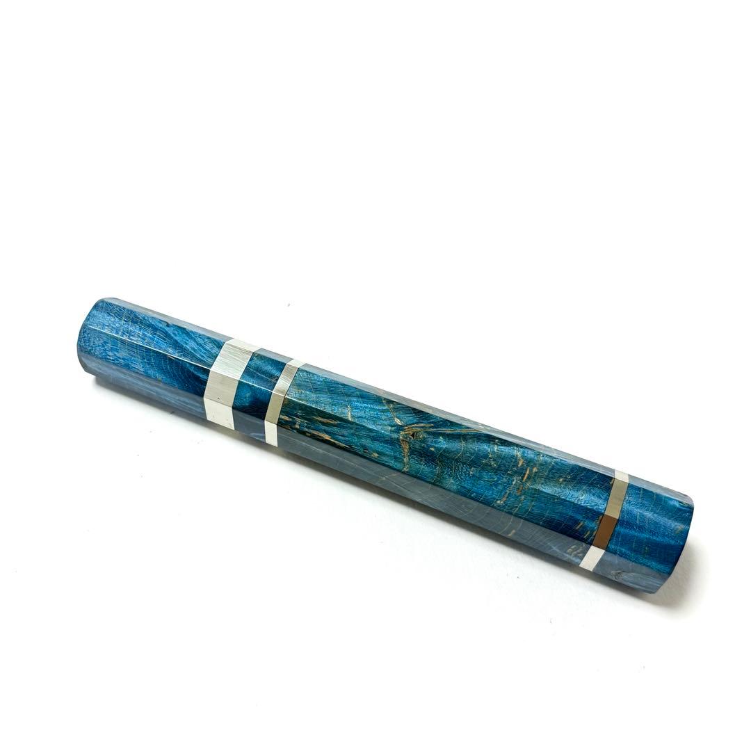 三段銀巻 フグ引き300 スタビライズドウッド 八角柄 フグ引き尺 包丁の柄j