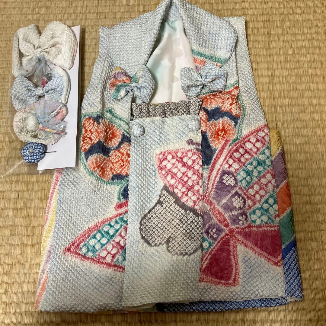 藤娘きぬたや　正絹　総絞り被布　髪飾り　Ｂ