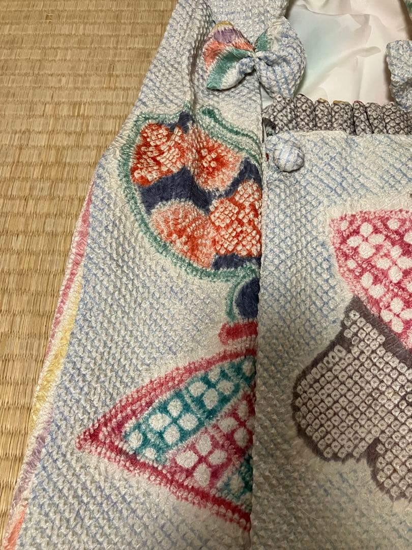 藤娘きぬたや　正絹　総絞り被布　髪飾り　Ｂ