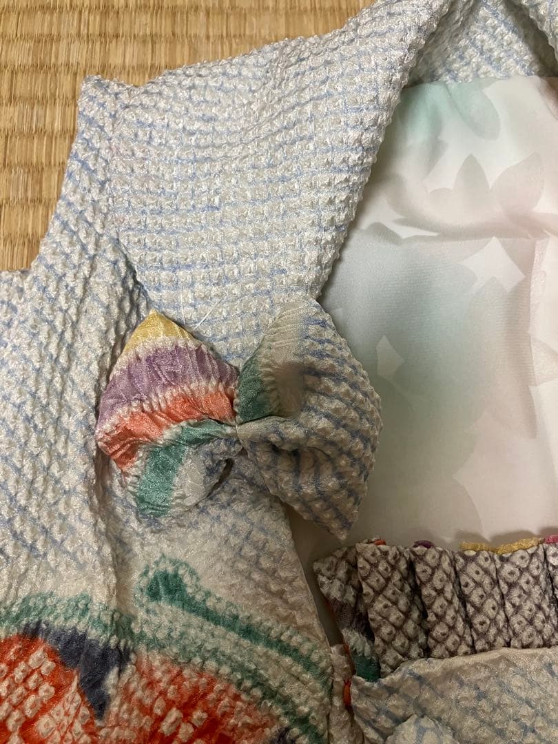 藤娘きぬたや　正絹　総絞り被布　髪飾り　Ｂ