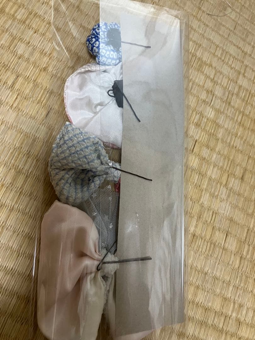 藤娘きぬたや　正絹　総絞り被布　髪飾り　Ｂ