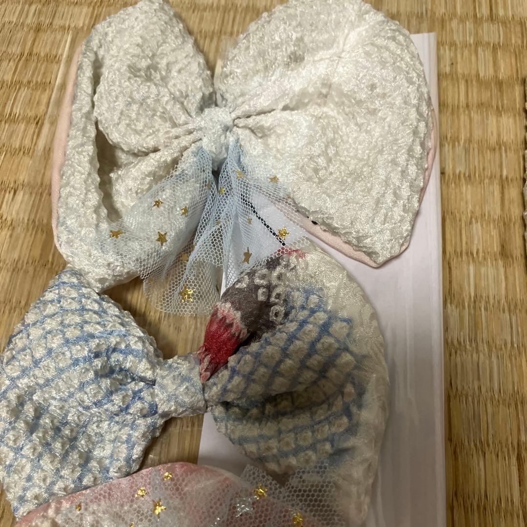 藤娘きぬたや　正絹　総絞り被布　髪飾り　Ｂ