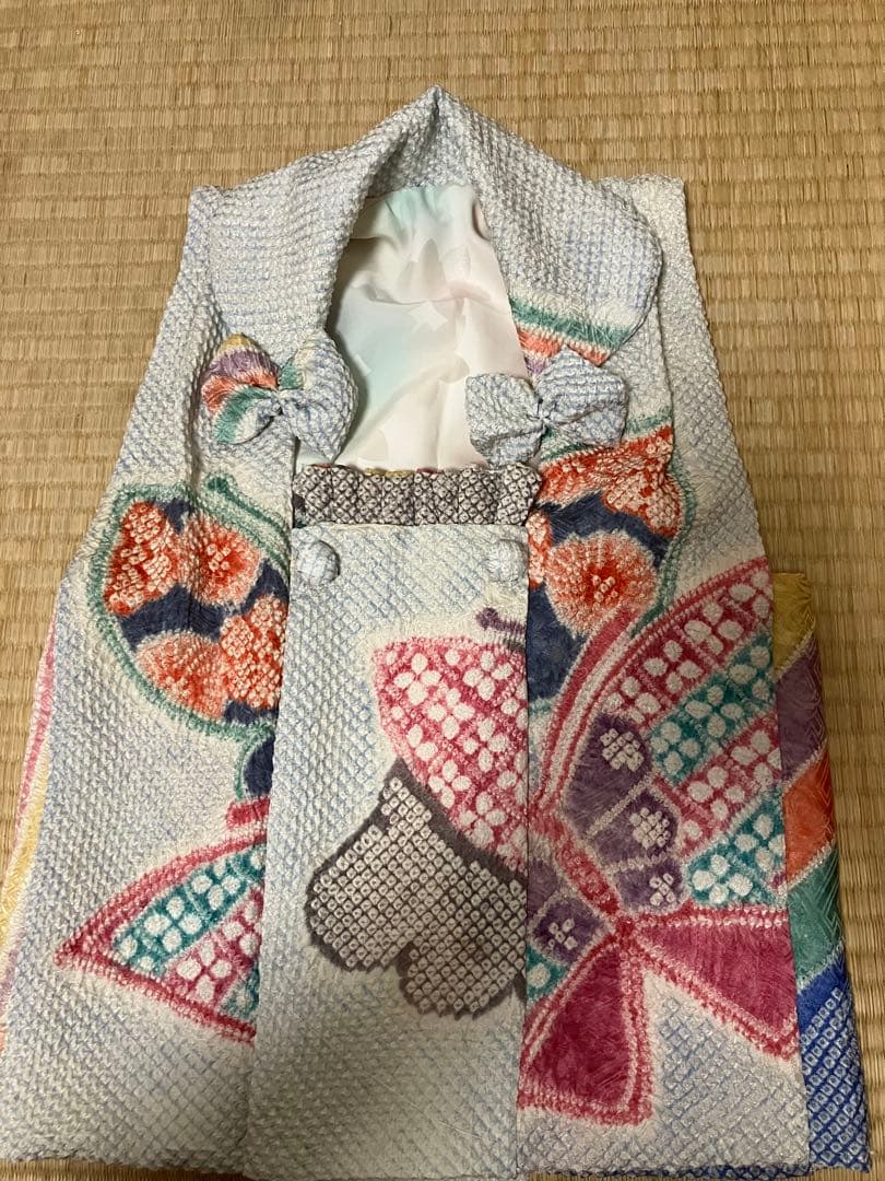 藤娘きぬたや　正絹　総絞り被布　髪飾り　Ｂ