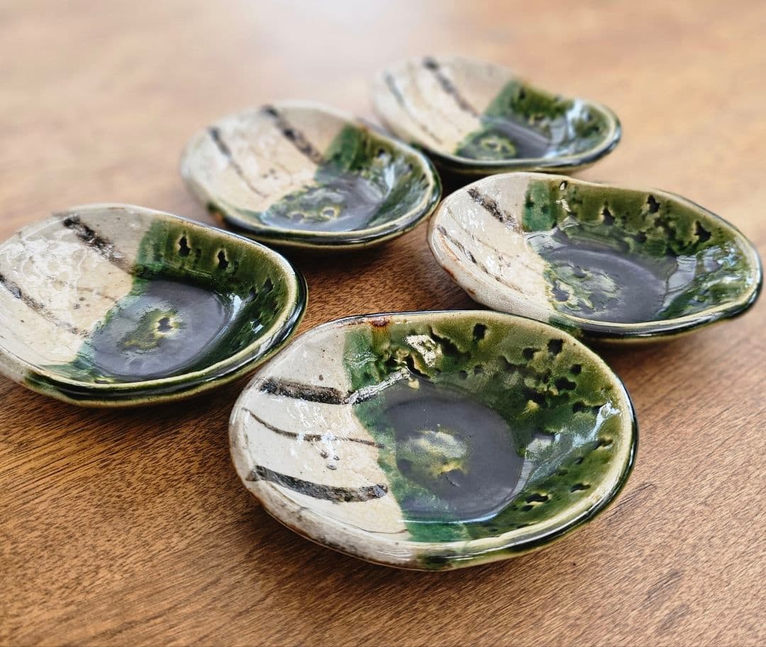 美濃焼 桂山窯 織部楕円小皿 6枚 - メルカリ