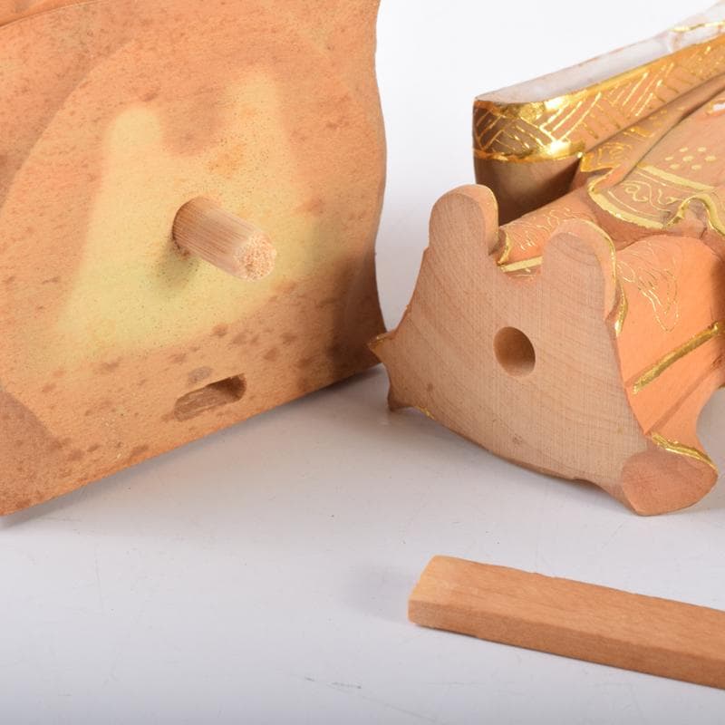 仏教美術　金彩柘植彫刻　慈母観音立像　仏像　置物　M　7076