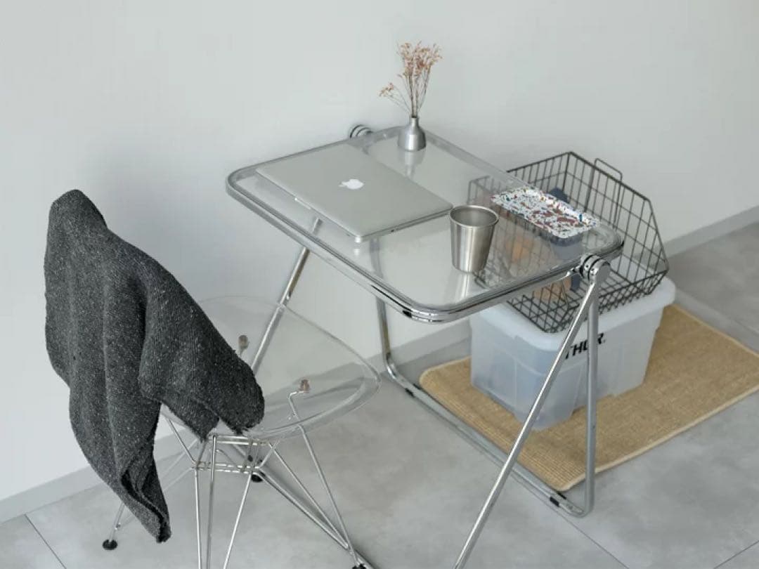 新品CASTELLI Platone クリアテーブル 折り畳みテーブル リプロ