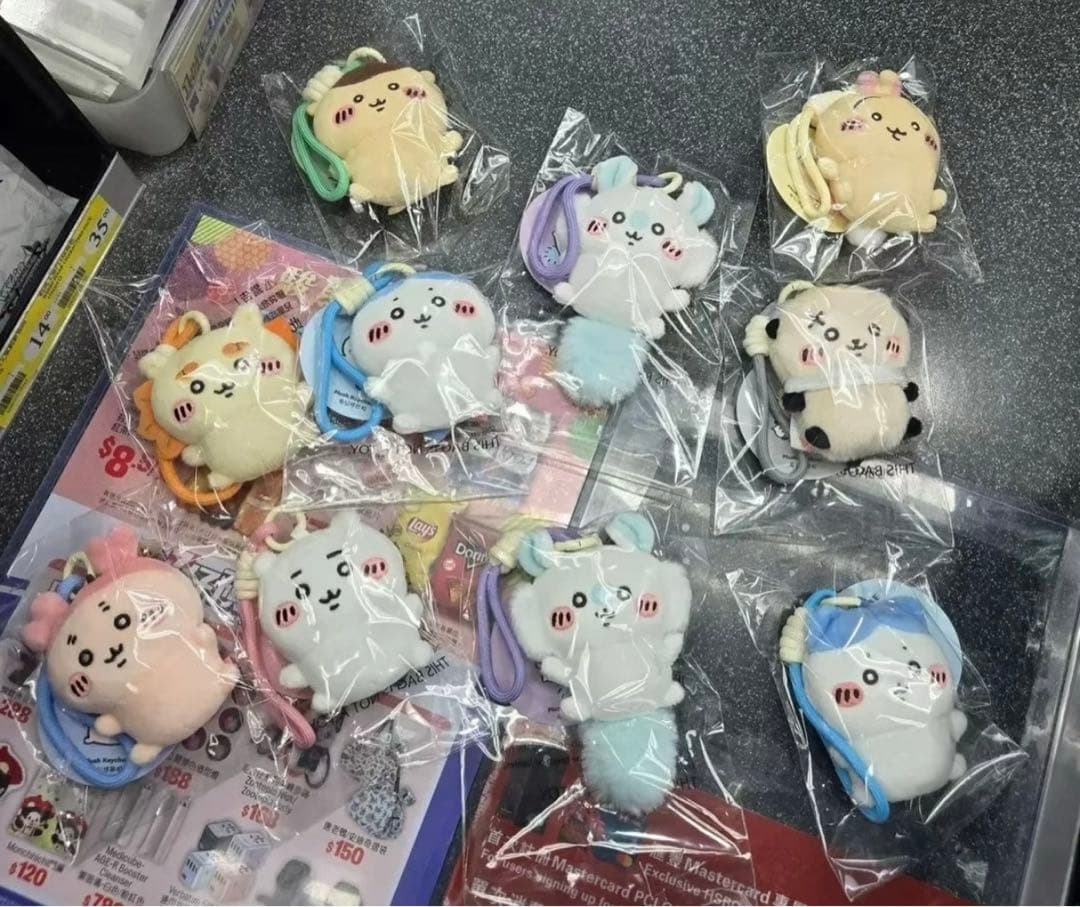 香港限定 ちいかわ セブンイレブン まんまる目 モモンガ ぬいぐるみ