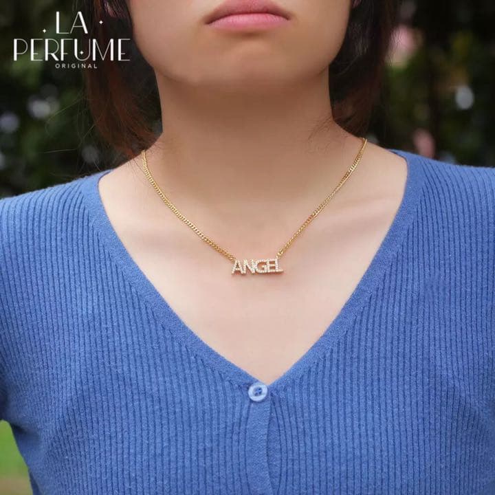 名入れ♡キラキラ✨キューバチェーン ネームネックレス イニシャル ゴールド手作り