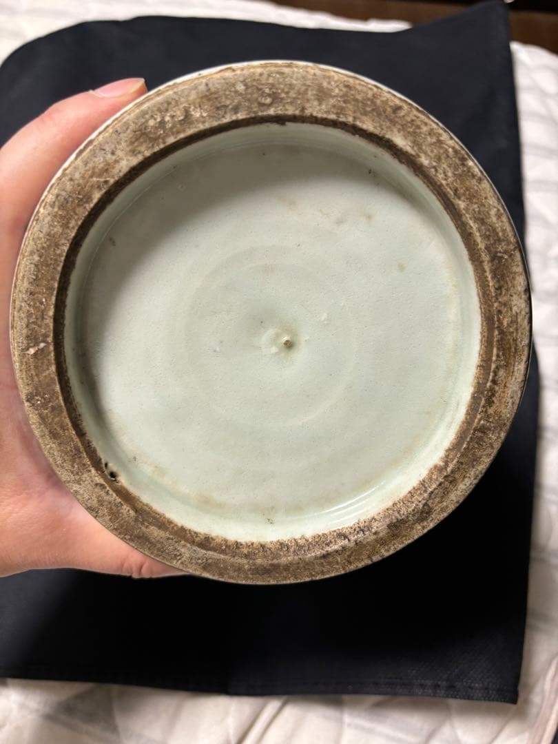 中国古美術 明清の時代 豆青釉 手絵青花花瓶 染付帽筒 筆筒 30cm