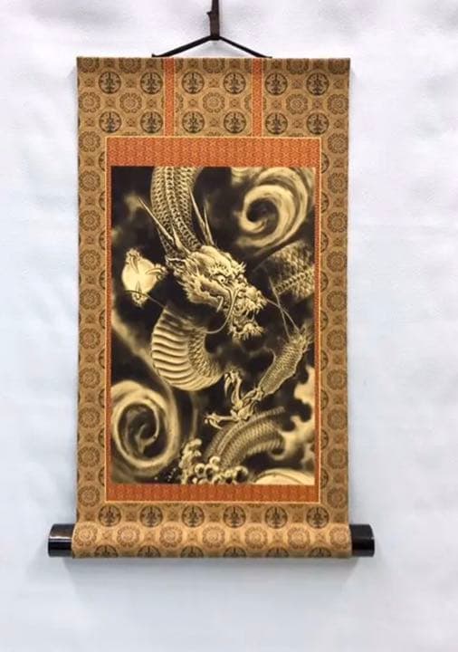 龍タペストリーと掛け軸台コンパクトセット