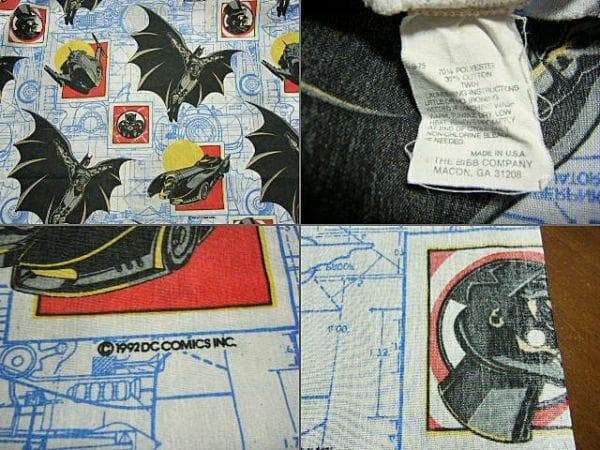 ネオ・ビンテージ！92年★バットマン BATMAN シーツカバー リメイク 生地