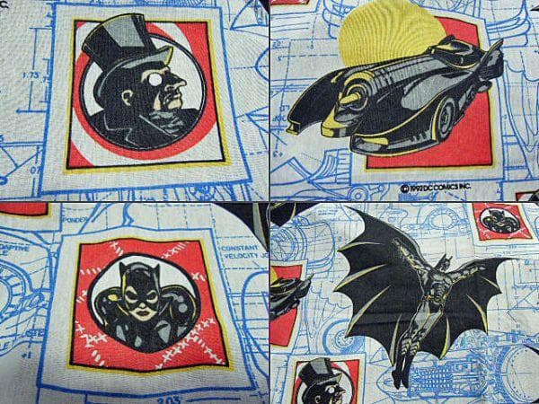 ネオ・ビンテージ！92年★バットマン BATMAN シーツカバー リメイク 生地