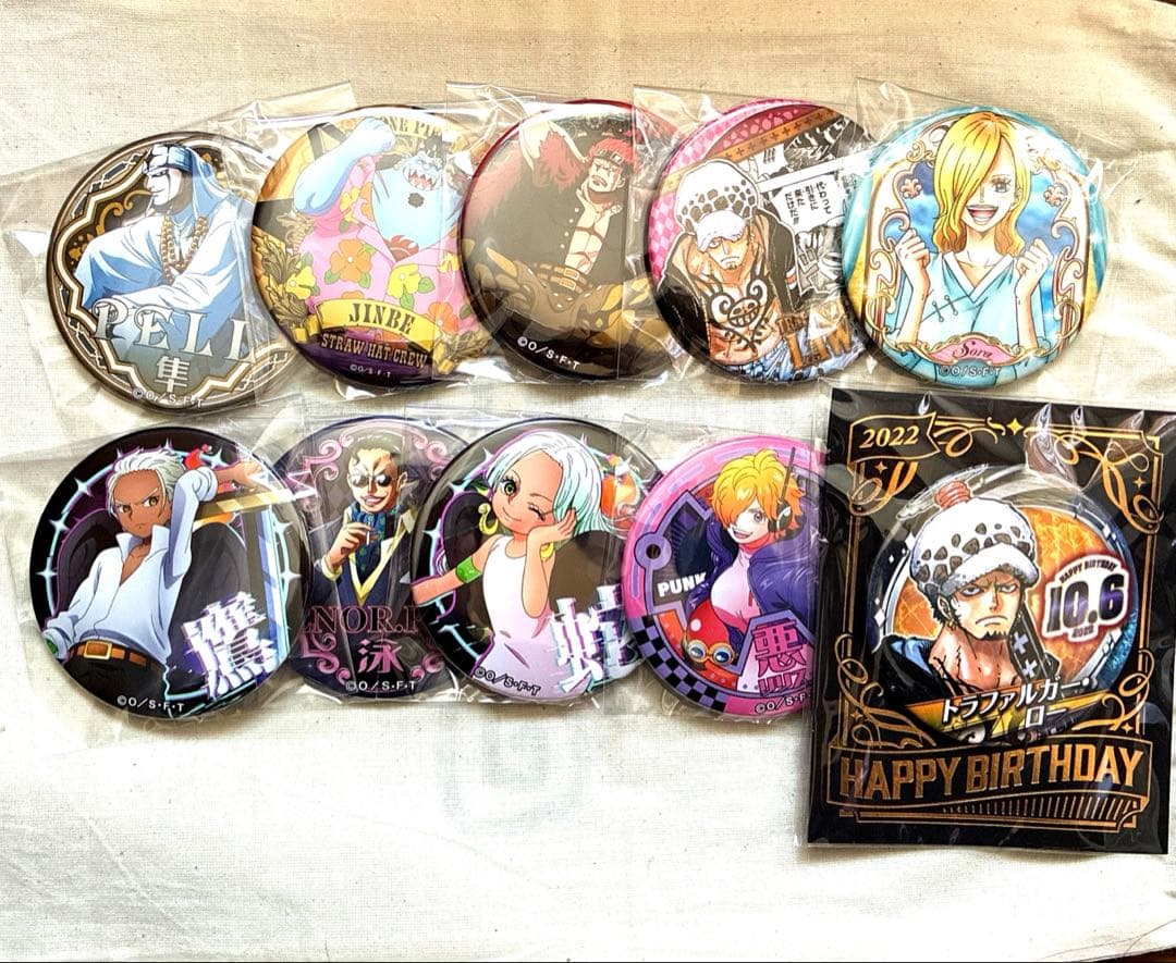 ワンピース 輩缶バッジ まとめ売り10点セット - メルカリ