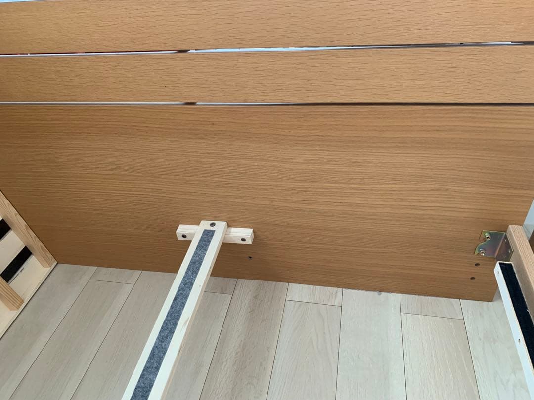 ニトリすのこダブルベッドフレーム+ ダブルポケットコイルマットレス厚さ20cm