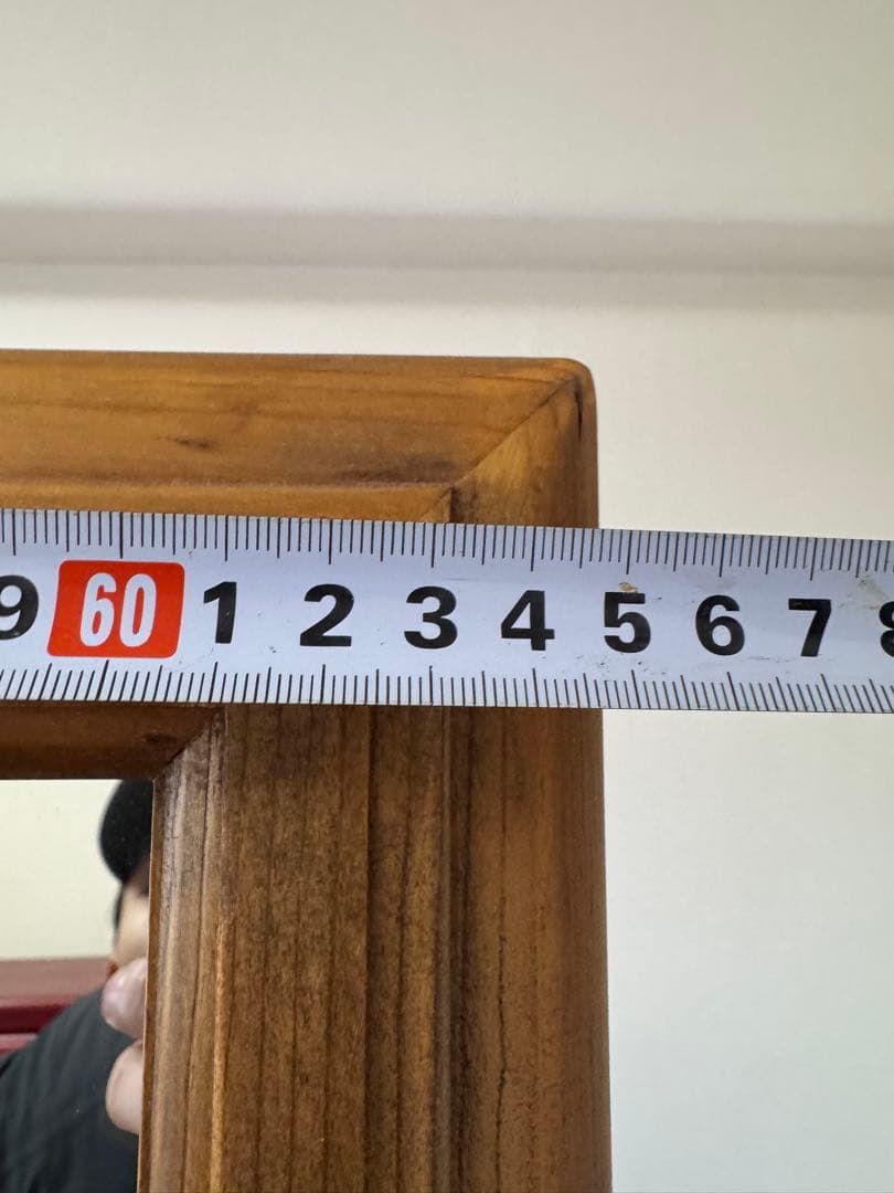 ☆アンティーク木製スタンドミラー 自立式