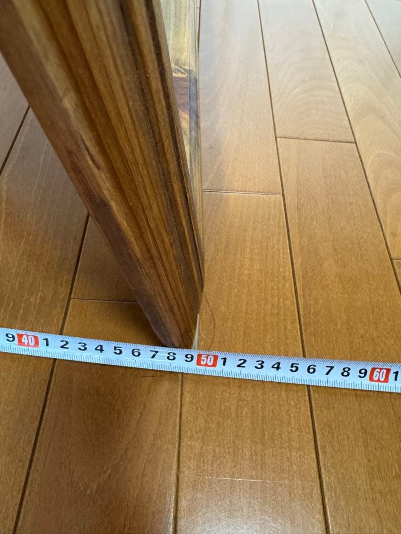 ☆アンティーク木製スタンドミラー 自立式