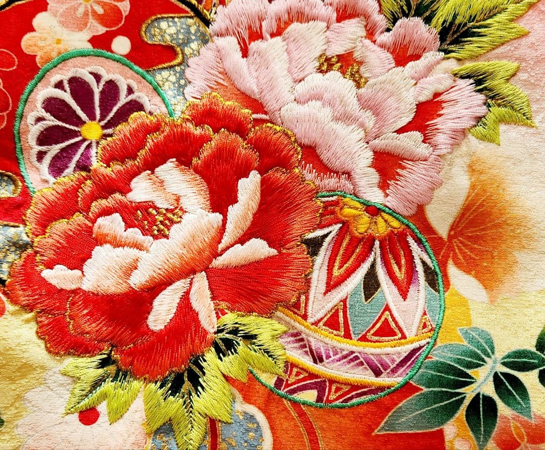 お宮参りセット&七五三セット　女の子正絹産着披布